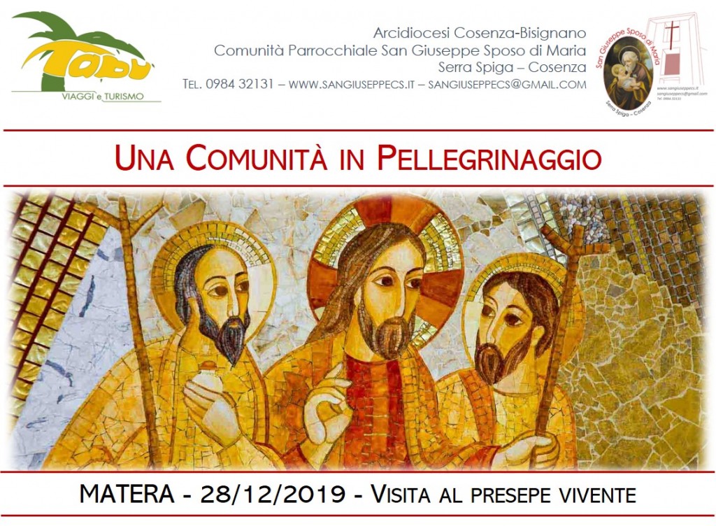 Pellegrinaggio a Matera: 28/12/2019